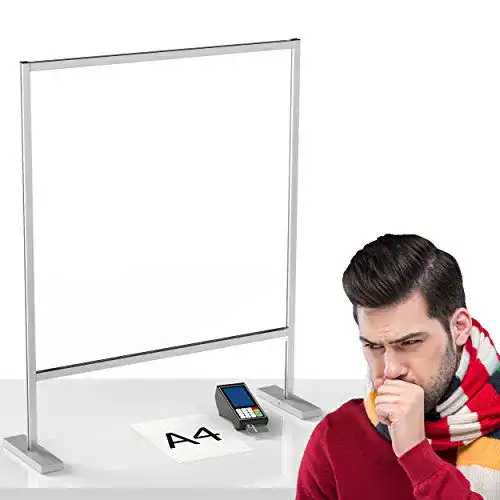 Spuckschutz Panteer ® Thekenaufsatz – 80x100cm – 4mm ESG Glas
