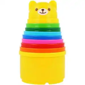 Stapelbecher com-four ® Baubecher Spielzeug zum Sortieren
