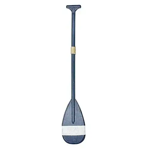 Stechpaddel linoows Paddel, Deko Blau/Weiß bemalt, Holz Paddel