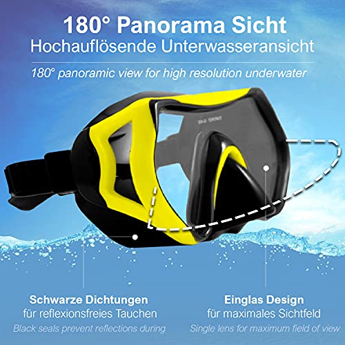 Taucherbrille Sportastisch „Dive Under“ Tauchmaske wasserdicht