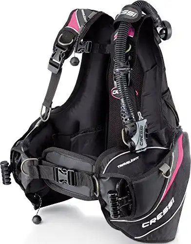 Tauchjacket Cressi Damen s Travelight Lady, Schwarz/Rosa, M/III