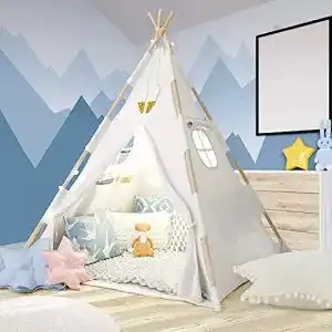 Tipizelt Kinder Tacobear Tipi Zelt für Kinder mit Lichterkette