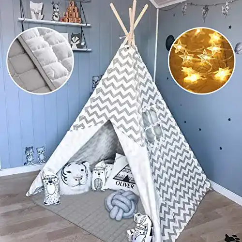 Tipizelt Kinder Tiny Land Tipi Spielzelt für Kinder Kinderzimmer