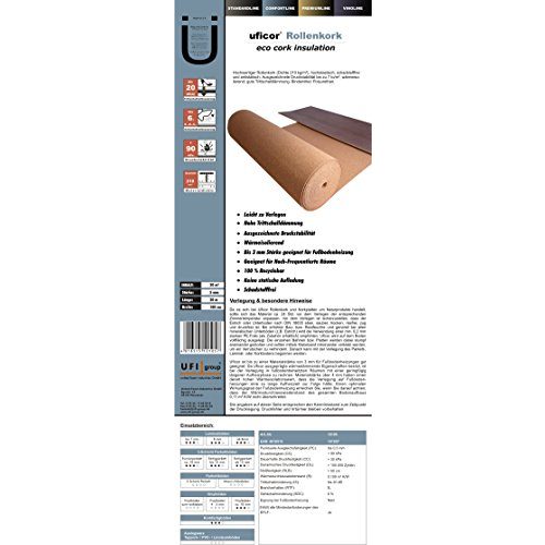 Trittschalldämmung 5mm United Foam Industries GmbH Kork 5 mm