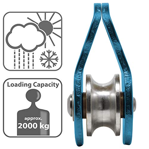 Umlenkrolle ALPIDEX Seilrolle 20 kN – geeignet für Seile bis 11 mm