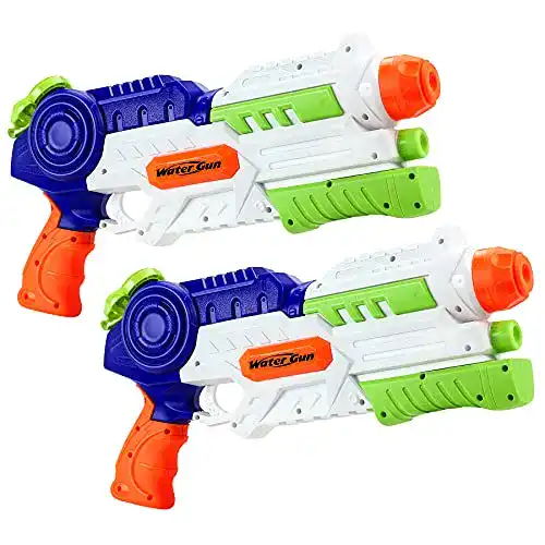 Wassergewehr lenbest Wasserpistole, 2 Pack Wasser Blaster, 1.2L