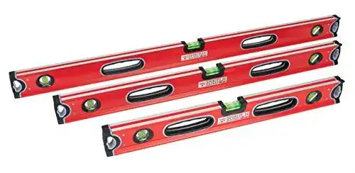 Wasserwaage 1m Ublacker Profi Wasserwaagen-Set 3-teilig Rot