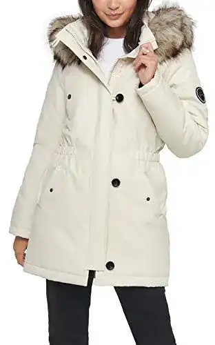Winterjacke ONLY OnlIris Damen Parka OTW Gr. 32, Eggnog
