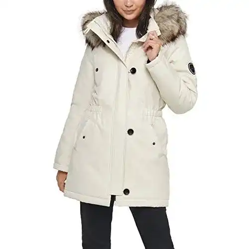 Winterjacke ONLY OnlIris Damen Parka OTW Gr. 32, Eggnog