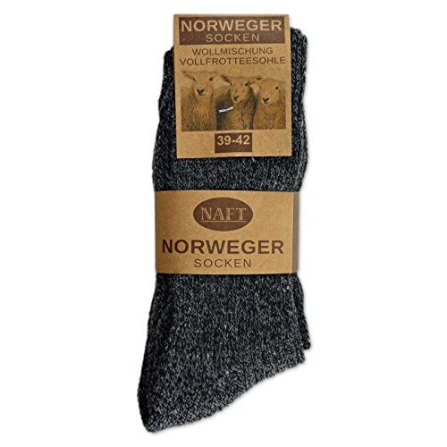 Wintersocke sockenkauf24 6 Paar Norweger Socken mit Wolle