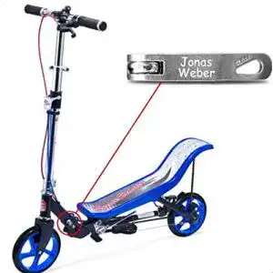 Wipproller Space Scooter X 590 Premium blau MIT Gravur bis 120 kg