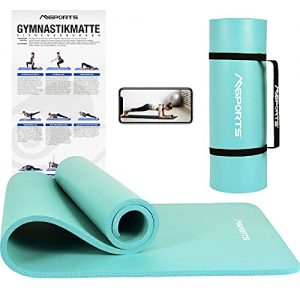 Yogamatte MSPORTS Gymnastikmatte Premium inkl. Tragegurt