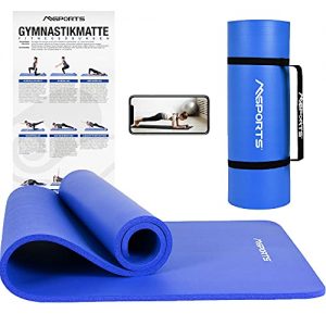 Yogamatte XL MSPORTS Gymnastikmatte Premium inkl. Tragegurt