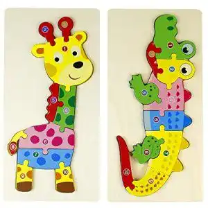 Zahlenpuzzle Akokie Holzpuzzle Montessori Puzzle Spielzeug 3D
