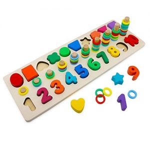 Zahlenpuzzle Alytimes Holzblöcke Puzzles Kinder Spielzeug