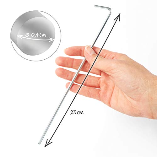 Zeltheringe com-four ® 36x Zelt-Heringe aus Stahl – Lang