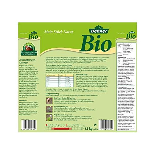 Zitrusdünger Dehner Bio Zitruspflanzen-Dünger, 1.5 kg, für ca. 15 Pflanzen