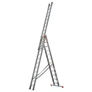 Aluleiter STRUKTURO Vielzweckleiter 3×12 Sprossen, 3-teilig