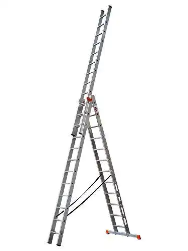 Aluleiter STRUKTURO Vielzweckleiter 3×12 Sprossen, 3-teilig