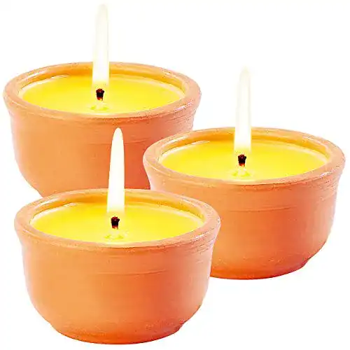 Anti-Mücken-Kerze infactory Mückenkerze: Terrakotta-Schalen, 3er
