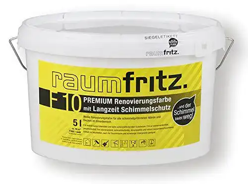 Anti-Schimmel-Farbe Raumfritz F10 PREMIUM 5 Ltr. mit LANGZEIT