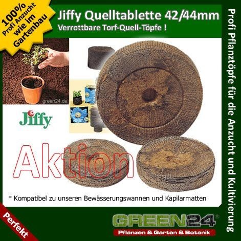 Anzuchterde GREEN24 100 St. Jiffy Original Quell-Tabletten 44mm