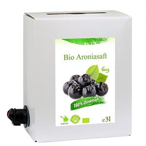 Aroniasaft GutFood – 3 Liter Bio – Bio Aronia Saft 1 x 3 l Saftbox