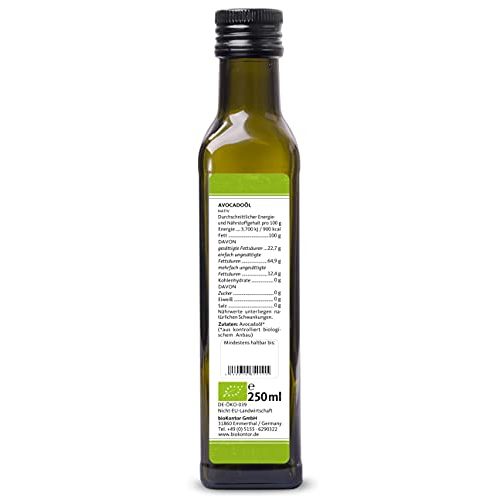 Avocadoöl bioKontor BIO 250 ml I Avocado-Fruchtfleischöl I nativ