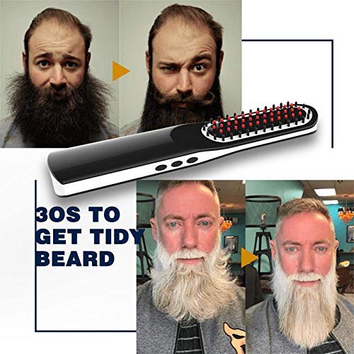 Bartglätter INVJOY für Männer, Bartglättungskamm Schnurlos