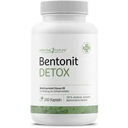 Bentonit effective nature – Detox – 240 Kapseln – Zertifiziert