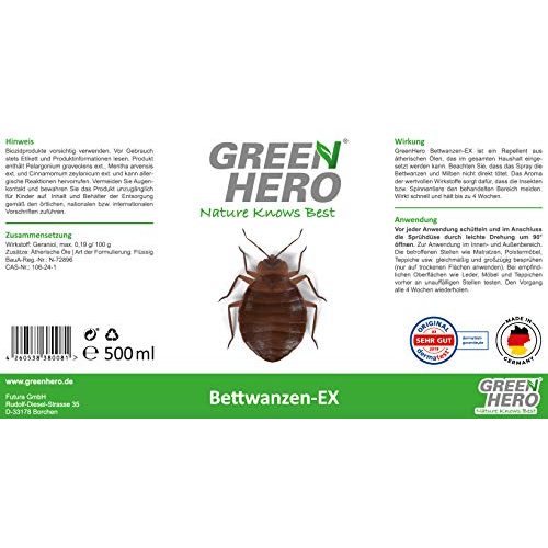 Bettwanzenspray Green Hero Bettwanzen-Ex Spray 500 ml