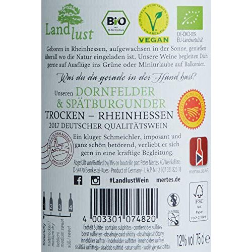 Bio-Rotwein Landlust Dornfelder Spätburgunder BIO Vegan trocken