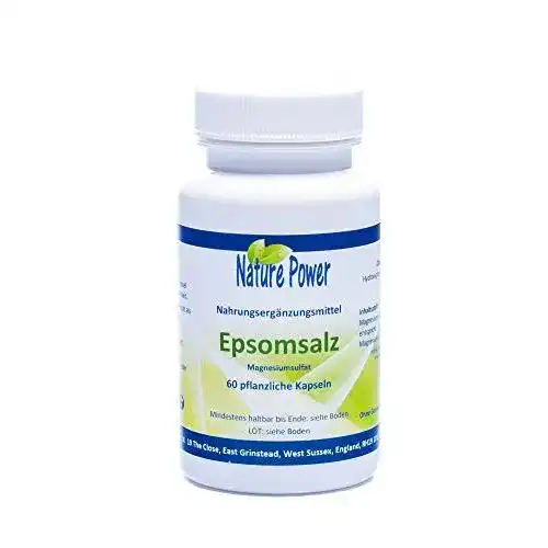 Bittersalz Nature Power Epsomsalz (Magnesiumsulfat), 60 Kapseln