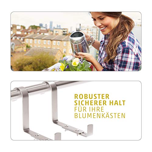 Blumenkastenhalter 4smile ung Rundgeländer Für Kästen bis 15cm