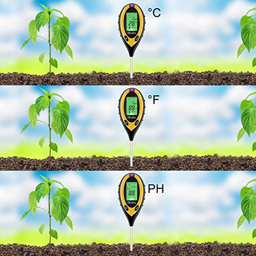 Bodentester Abafia Pflanzen Tester, 4-in-1 PH-Meter, Sonnenlicht