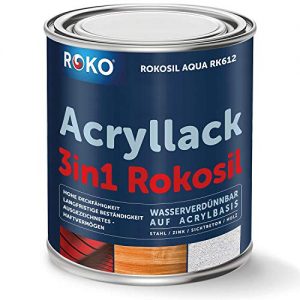 Buntlack Roko Acryl- SIL – 0,7 Kg in Weiss – Seidenmatt – Wetterfest