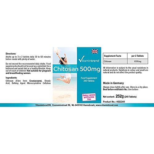 Chitosan Vitamintrend 500mg – 240 Tabletten – Fettblocker