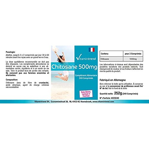Chitosan Vitamintrend 500mg – 240 Tabletten – Fettblocker