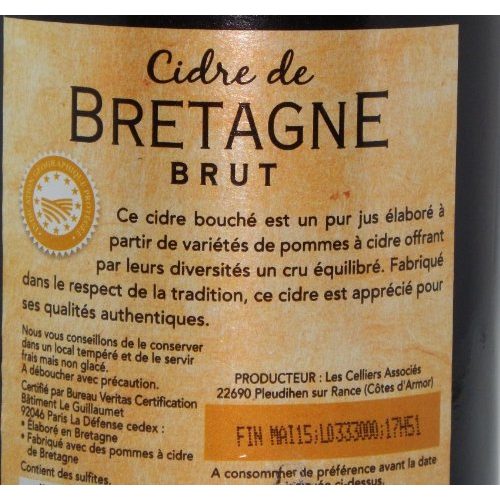 Cider Val de Rance Cidre de Bretagne Brut Apfelwein 6 x 0,75 Liter