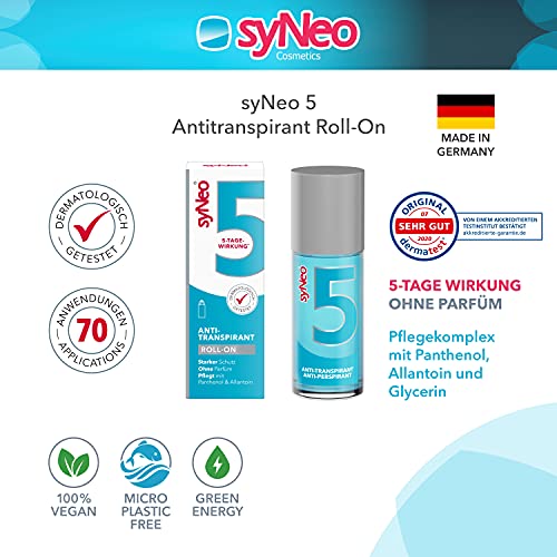 Deo-Roller syNeo 5 Antitranspirant Roll-On, Anti Schweiß, 50 ml