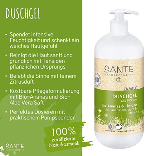Duschgel Sante Naturkosmetik Bio-Ananas & Limone, 950ml