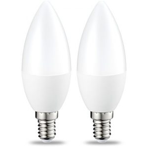 E14-LED Amazon Basics E14 LED bulb, candle shape, 5.5W 2-pack