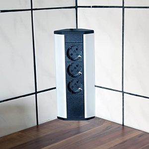 Ecksteckdose Trano Steckdose für Küche und Büro – aus Aluminium