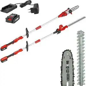 Elektro-Hochentaster Grizzly 24 V Akku Langstiel Set 2in1