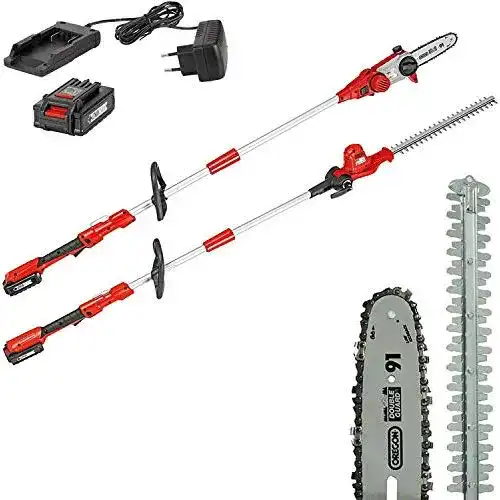 Elektro-Hochentaster Grizzly 24 V Akku Langstiel Set 2in1