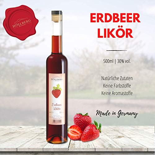 Erdbeerlikör Höllberg Erdbeer-Likör 30% vol, (1 x 0.5 Liter) fruchtig