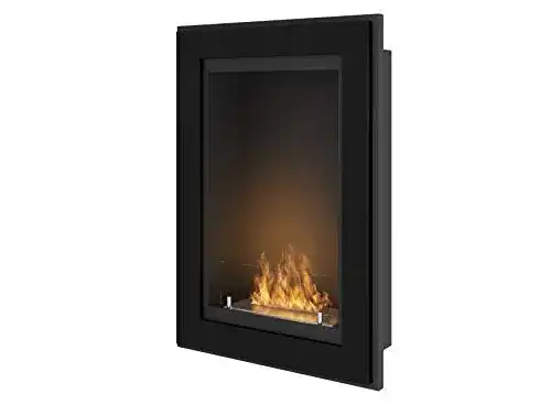 Ethanol-Kamin SOLOLED Bio für den Einbau an der Wand
