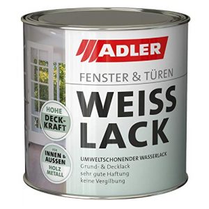 Fensterlack ADLER Fenster- und Türenlack – Weißlack matt 2,5 Liter