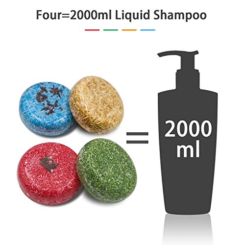 Festes Shampoo Djtanak Haar Shampoo Bar 4 Packungen