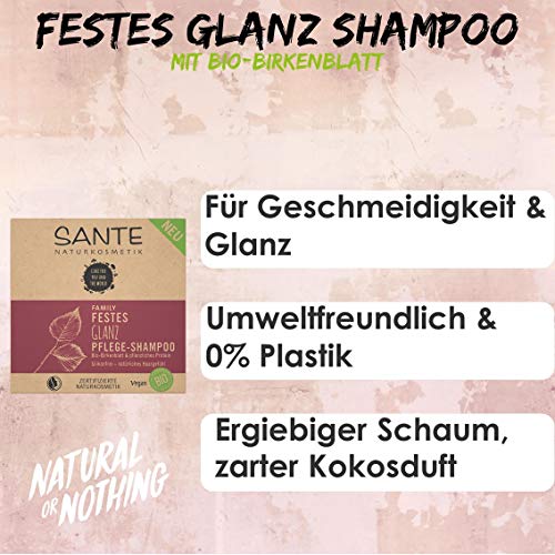 Festes Shampoo Sante Naturkosmetik, Glanz-Pflege Shampoo Bar